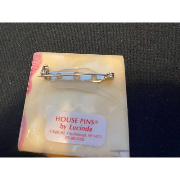 Tiny House with Blue Dog, House of Pins by Lucinda- Orange & Blue - Picture 5 of 5